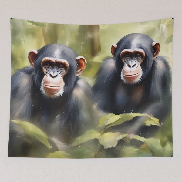 Item preview, Two Chimpanzees in Forest designed and sold by CalmnessbyChoice.