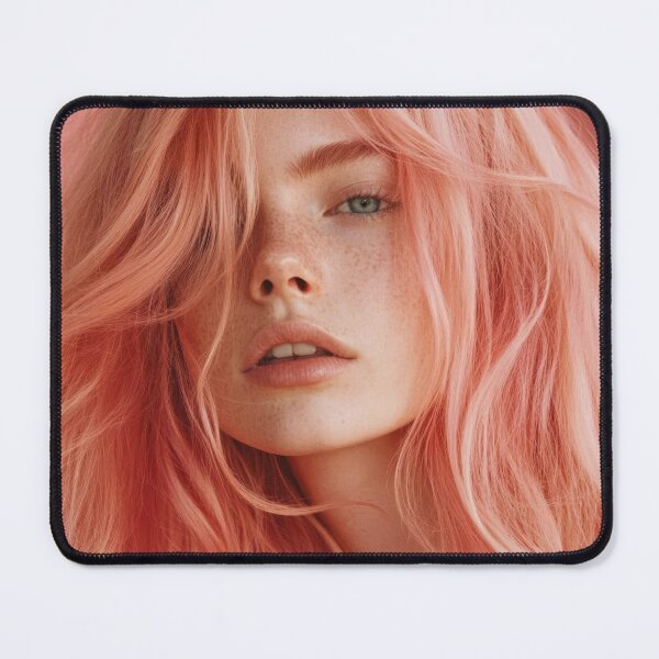 Item preview, Portrait of a model with pink hair designed and sold by anytka.