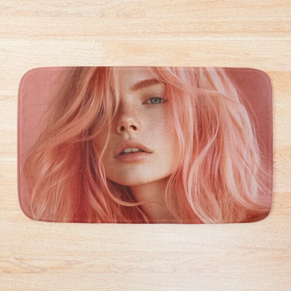 Item preview, Portrait of a model with pink hair designed and sold by anytka.