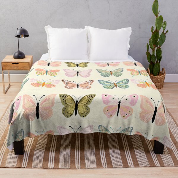Item preview, Cuadrícula de mariposas caprichosas: 9 insectos vibrantes y estilizados en colores pastel designed and sold by TheArtisticPres.