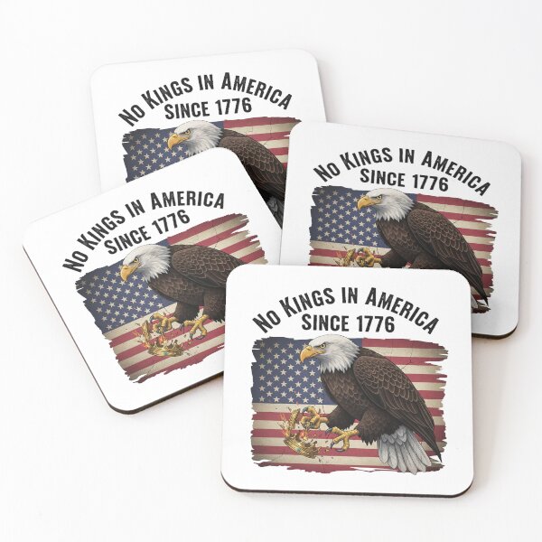 Item preview, No Kings Eagle 1776 - Rejection America  T-Shirt Stickers designed and sold by GeniePixel.