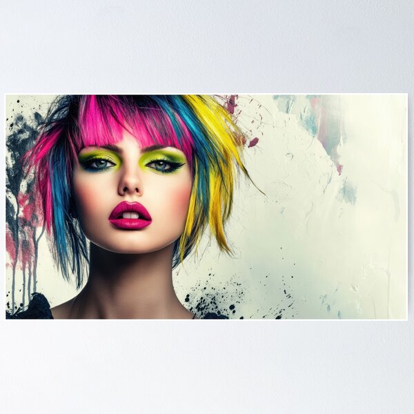 Item preview, Vibrant hair colors and bold makeup designed and sold by anytka.