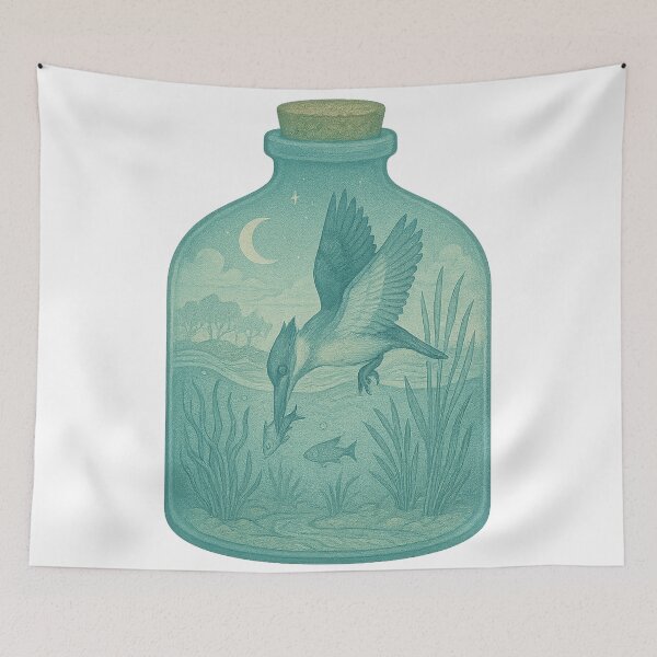 Item preview, King Fisher in a Terrarium designed and sold by thehaywirehoney.