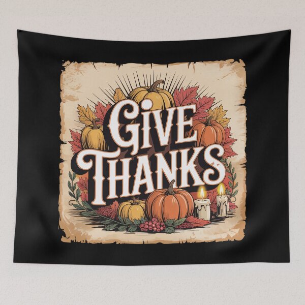 Item preview, GiveThanks – Typography & Autumn Scene designed and sold by Ammar Studio.