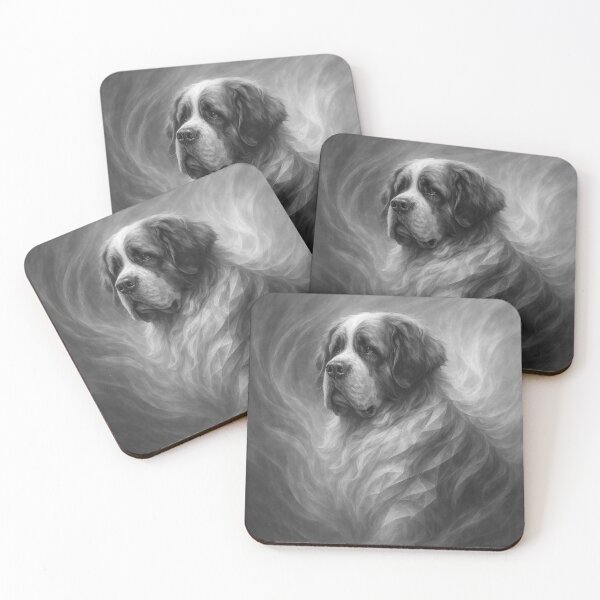 Item preview, Guardian Spirit – Geometric Saint Bernard designed and sold by GeoWild Designs.