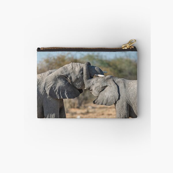 Item preview, Tusk to Tusk — Playful Sparring Between Young Elephant Bulls designed and sold by DavideAntoniani.