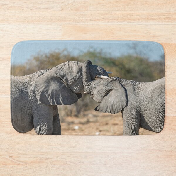 Item preview, Tusk to Tusk — Playful Sparring Between Young Elephant Bulls designed and sold by DavideAntoniani.