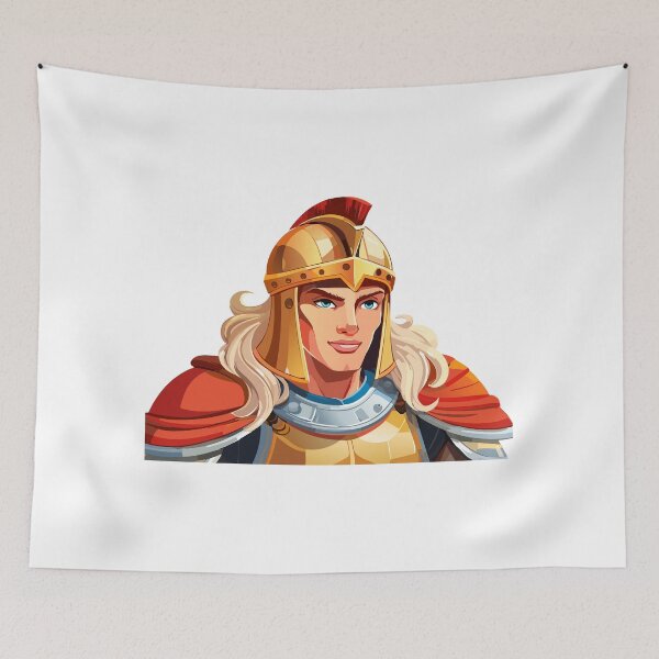 Item preview, Head of historical figure, Alexander the Great, young Greek Warrior in armor and helmet designed and sold by Danler.
