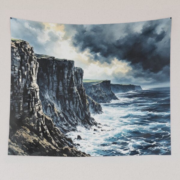 Item preview, The Cliffs of Moher under a stormy sky designed and sold by jefboutique6150.