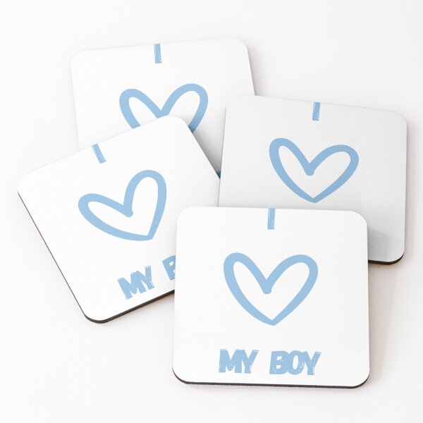 Item preview, I Love My Boy – Minimalist Blue Heart Design designed and sold by ookiArt.