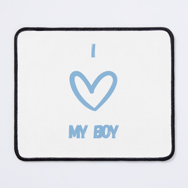 Item preview, I Love My Boy – Minimalist Blue Heart Design designed and sold by ookiArt.