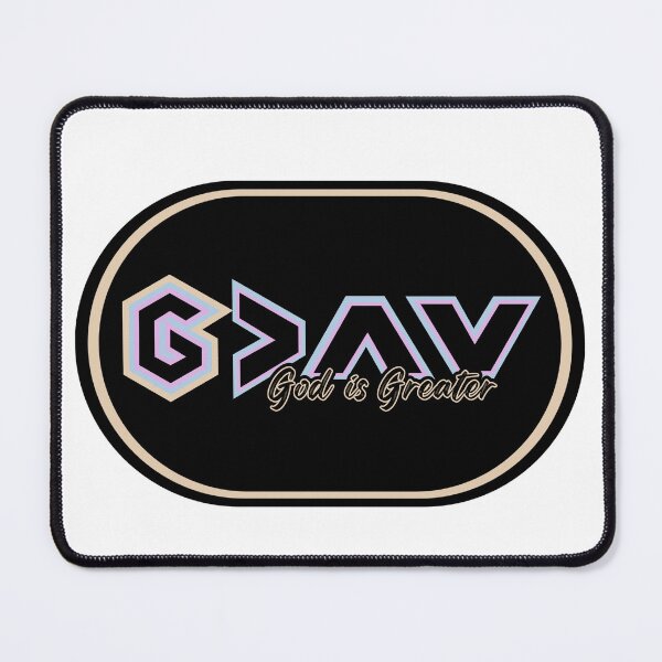 Item preview, STiCKER/Magnet of God is Greater than the Highs and the Lows (Pink, Peach, Blue, black) designed and sold by Holy Coast Threads (Formerly ChristianFlower).
