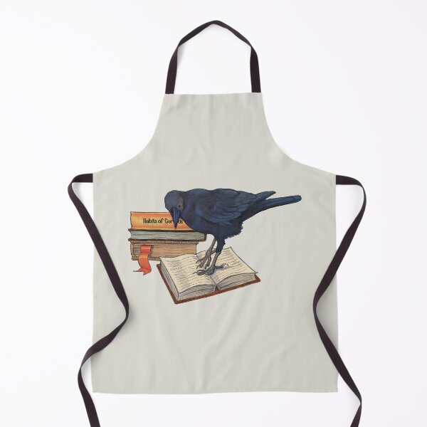 Item preview, CUERVO parado sobre LIBROS, Arte a lápiz, Pájaro negro, Córvido, Lectura designed and sold by JoyfulWhimsy.