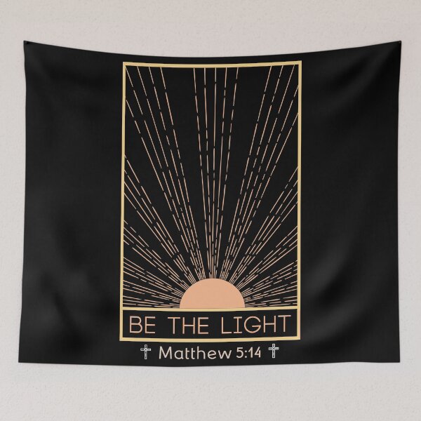 Item preview, BE THE LIGHT - Matthew 5:14 Christian Bible scripture designed and sold by Holy Coast Threads (Formerly ChristianFlower).