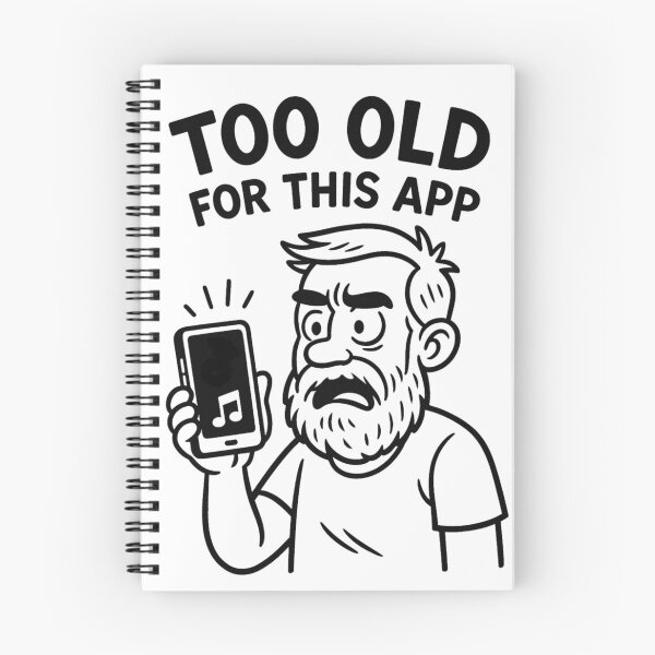 Item preview, Too Old for This App – Funny Anti-TickTock designed and sold by jelonkaa.