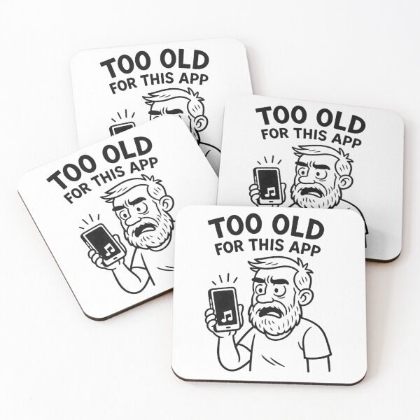 Item preview, Too Old for This App – Funny Anti-TickTock designed and sold by jelonkaa.