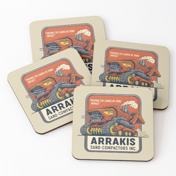 Item preview, A vintage industrial logo for "Arrakis Sand-Compactors Inc.," a fictional Dune company. designed and sold by FurRealStudioCo.