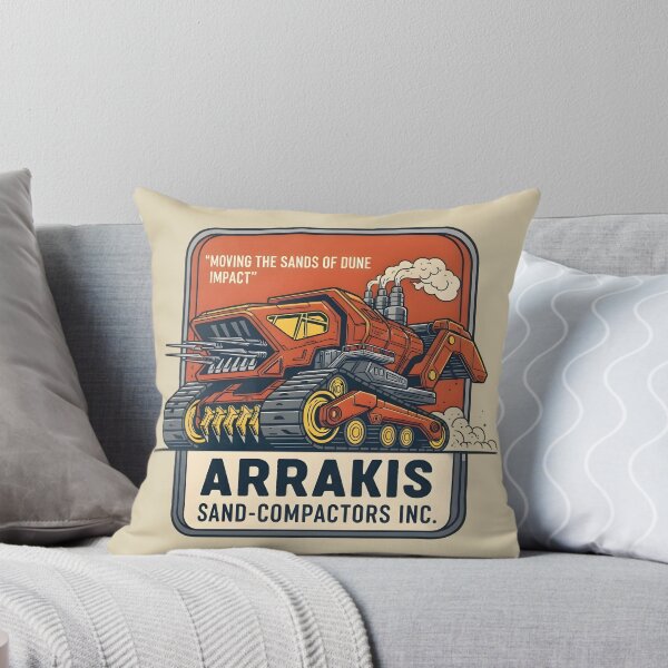 Item preview, A vintage industrial logo for "Arrakis Sand-Compactors Inc.," a fictional Dune company. designed and sold by FurRealStudioCo.