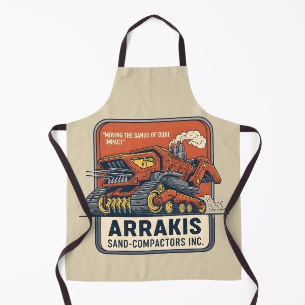 Item preview, A vintage industrial logo for "Arrakis Sand-Compactors Inc.," a fictional Dune company. designed and sold by FurRealStudioCo.