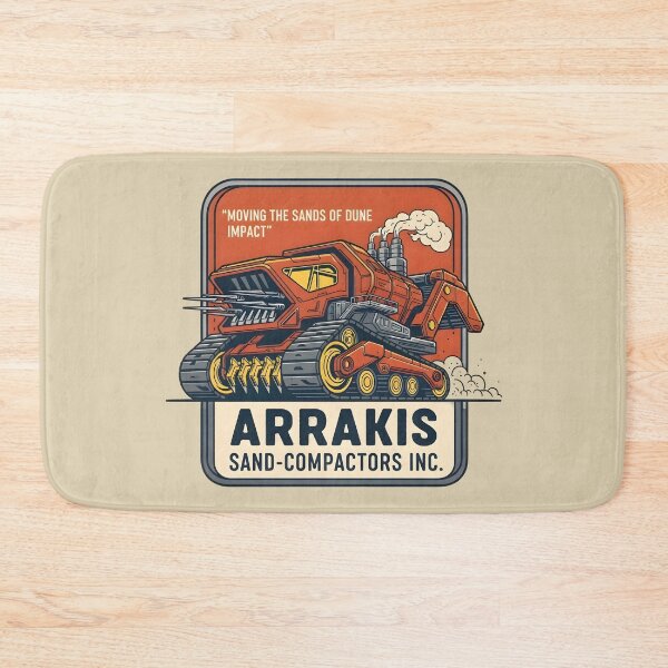 Item preview, A vintage industrial logo for "Arrakis Sand-Compactors Inc.," a fictional Dune company. designed and sold by bluel_evin.
