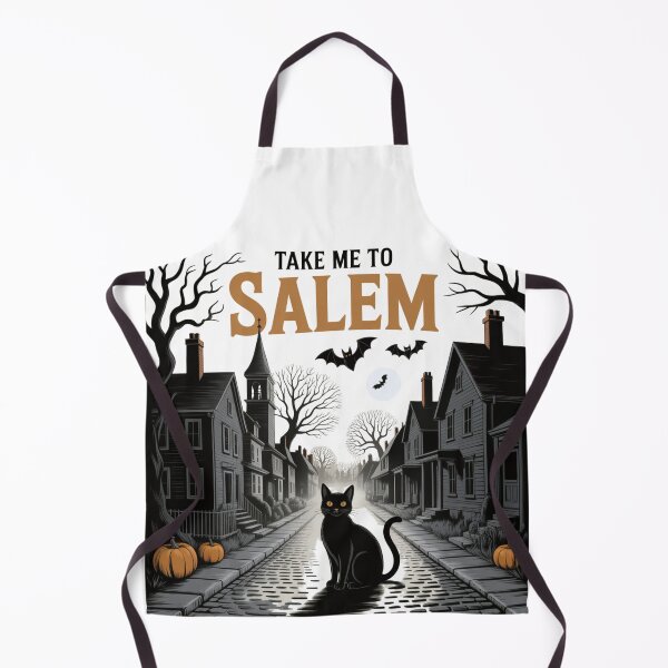 Item preview, Take Me to Salem Halloween Black Cat designed and sold by ArtLabCreations.