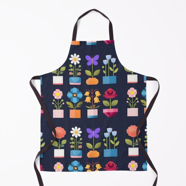 Item preview, Vibrant Stylized Flowers & Plants: Cheerful Floral Vector Illustration on Navy Blue designed and sold by TheArtisticPres.