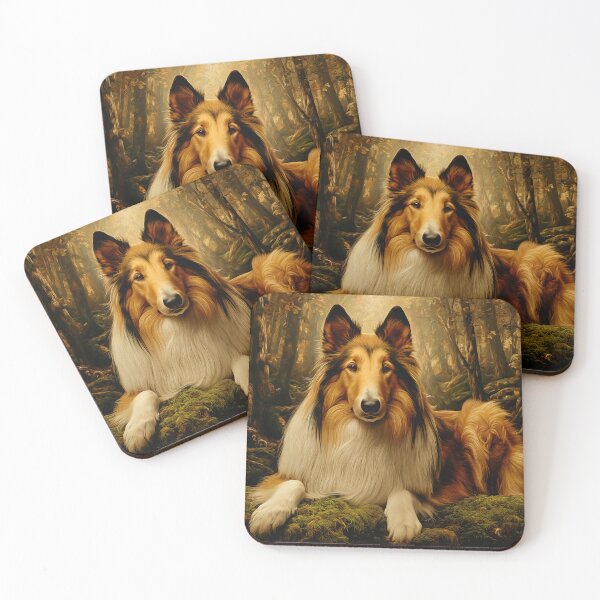 Item preview, Rough Collie in Forest designed and sold by PetsArt.