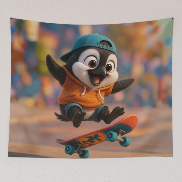 Item preview, Skater African Penguin designed and sold by Sillytoe.