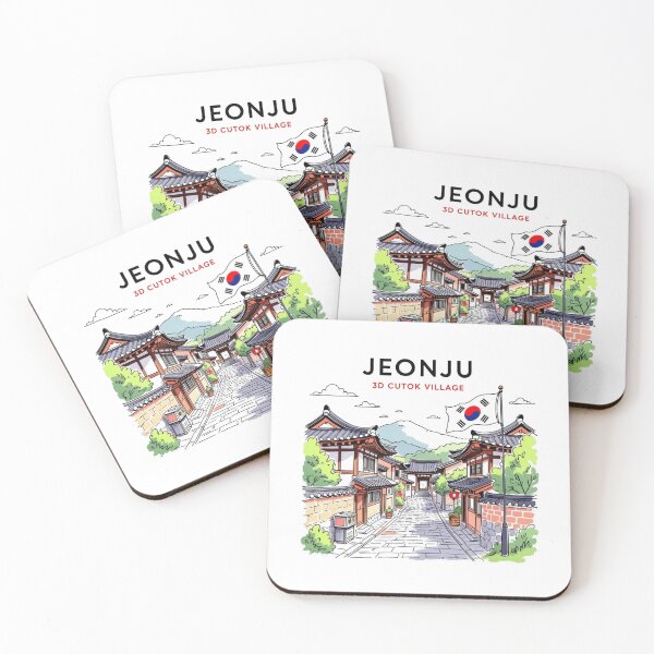 Item preview, Jeonju – 3D Cute Minimal Sketch, designed and sold by PaintMeWorld.