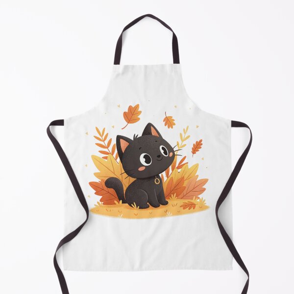 Item preview, Cute Black Cat in Autumn Leaves – Cozy Fall Illustration designed and sold by VivoStudio.