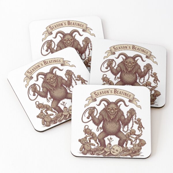 Item preview, Krampus Season's Beatings Dark Holiday Horror Art designed and sold by Anastasiia Yurevych.