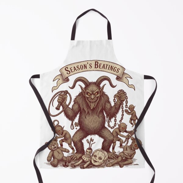 Item preview, Krampus Season's Beatings Dark Holiday Horror Art designed and sold by Anastasiia Yurevych.
