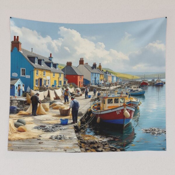 Item preview, Fishing port (Ireland) designed and sold by jefboutique6150.