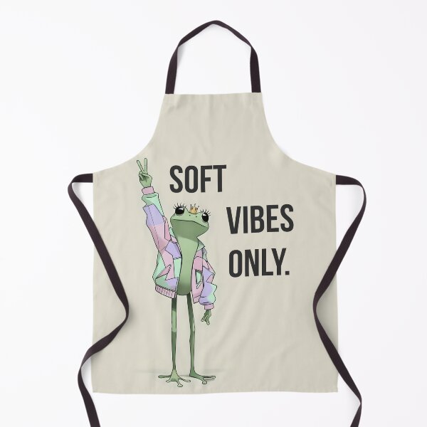 Item preview, Soft Vibes Only Frog ? Pastel Frog with Crown & Peace Sign – Kawaii Frog Queen Art, Cute Aesthetic Design for Stickers, Tees & Prints designed and sold by Siaza. K.