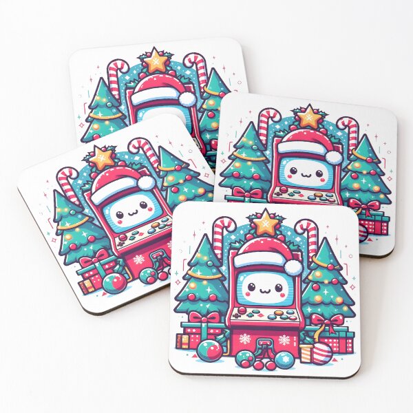 Item preview, Festive Kawaii Christmas Arcade Machine Design. designed and sold by The-T-In-Retro.