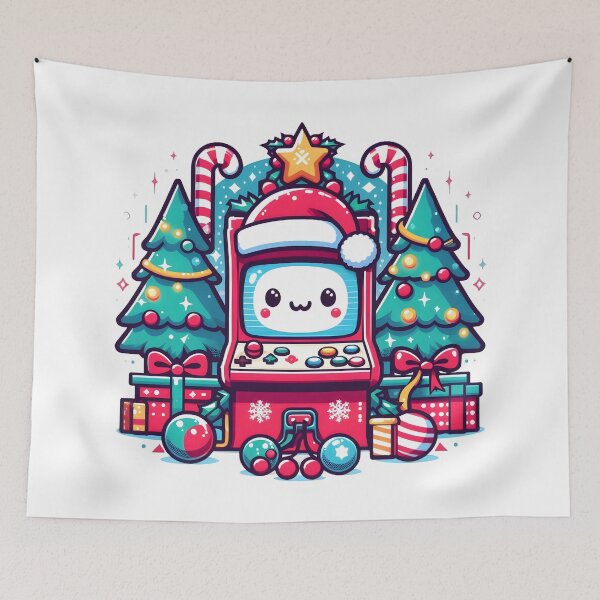 Item preview, Festive Kawaii Christmas Arcade Machine Design. designed and sold by The-T-In-Retro.