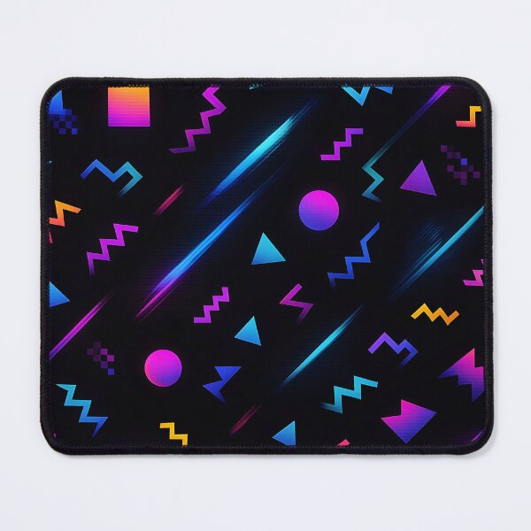 Item preview, Classic 90s Neon Geometry Pattern - Glitch and Comet Lines Vaporwave designed and sold by galaxysalvo.