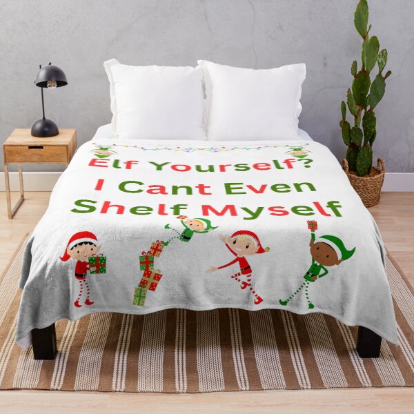 Item preview, Elf Yourself? I Can’t Even Shelf Myself – Funny Christmas Elf Humor Design designed and sold by Painted Moon by Luna Bee™.