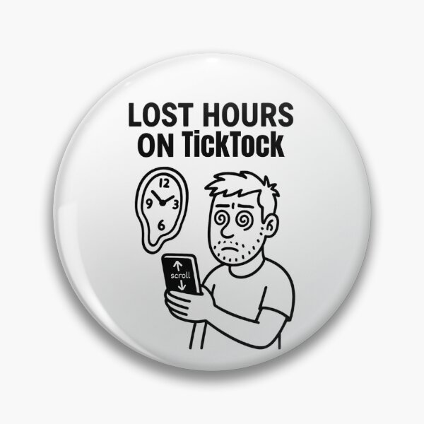 Item preview, Lost Hours on TickTock – Funny Anti TickTock Cartoon designed and sold by jelonkaa.