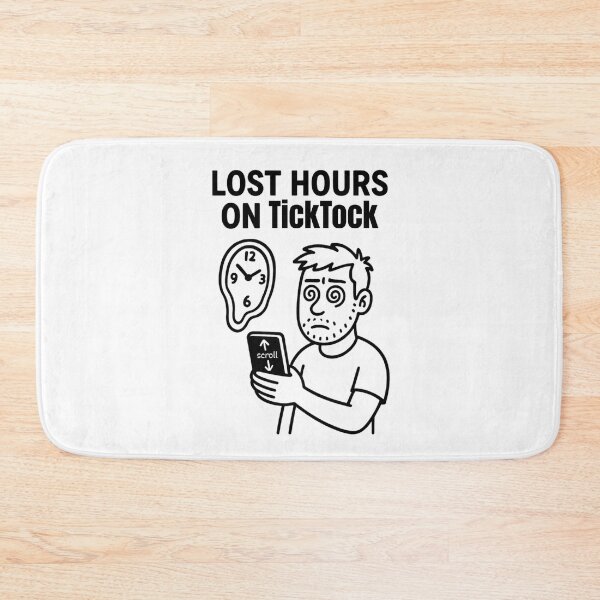 Item preview, Lost Hours on TickTock – Funny Anti TickTock Cartoon designed and sold by jelonkaa.