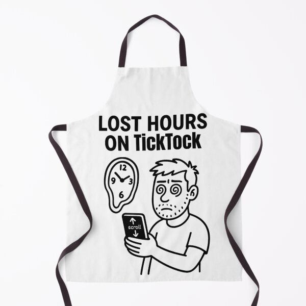 Item preview, Lost Hours on TickTock – Funny Anti TickTock Cartoon designed and sold by jelonkaa.