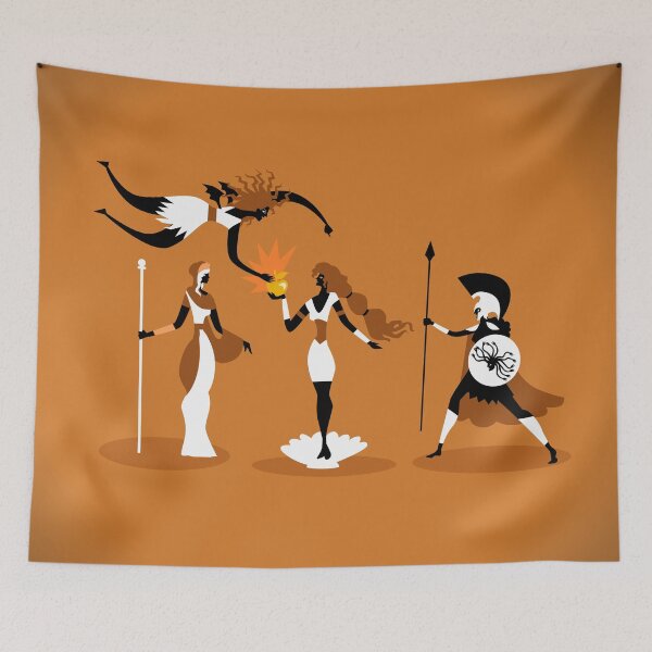 Item preview, athena, aphrodite and hera discussing the golden apple designed and sold by matintheworld ( delcarmat ).