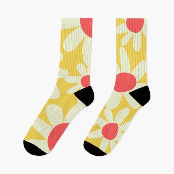 Item preview, Yellow and Red Flowered Yoga Pants designed and sold by WildVeda.