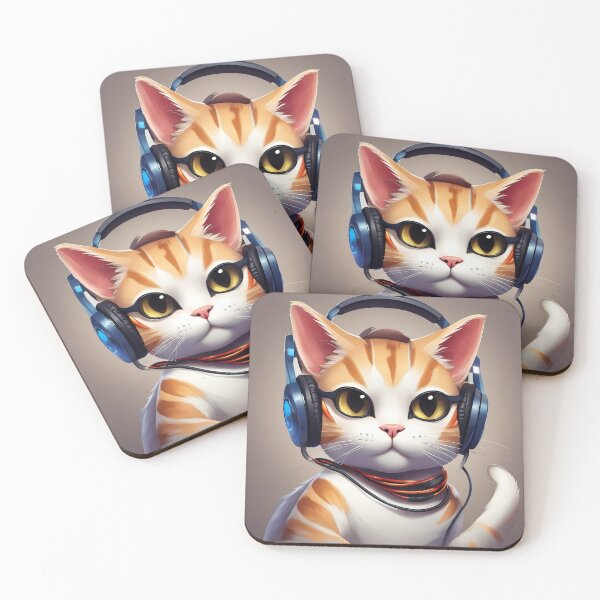 Item preview, Gamer Cat with Headphones – Ready to Play designed and sold by PetMoodStudio.