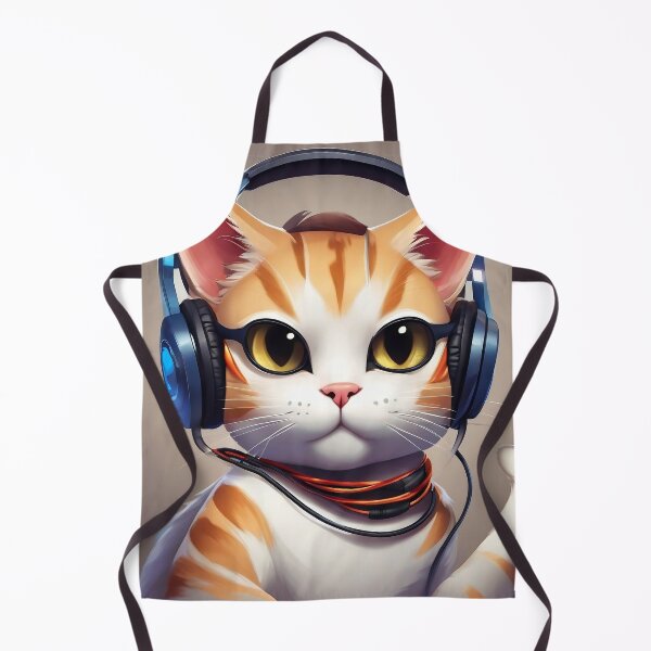 Item preview, Gamer Cat with Headphones – Ready to Play designed and sold by PetMoodStudio.