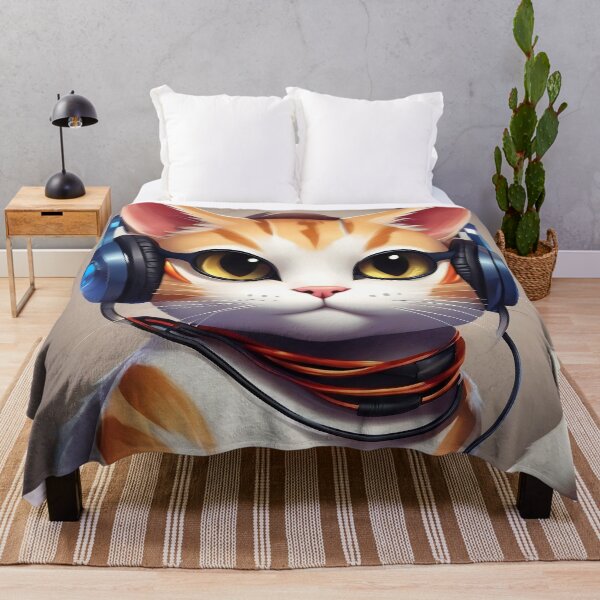 Item preview, Gamer Cat with Headphones – Ready to Play designed and sold by PetMoodStudio.