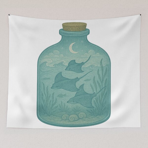 Item preview, Stingrays in a Terrarium designed and sold by thehaywirehoney.