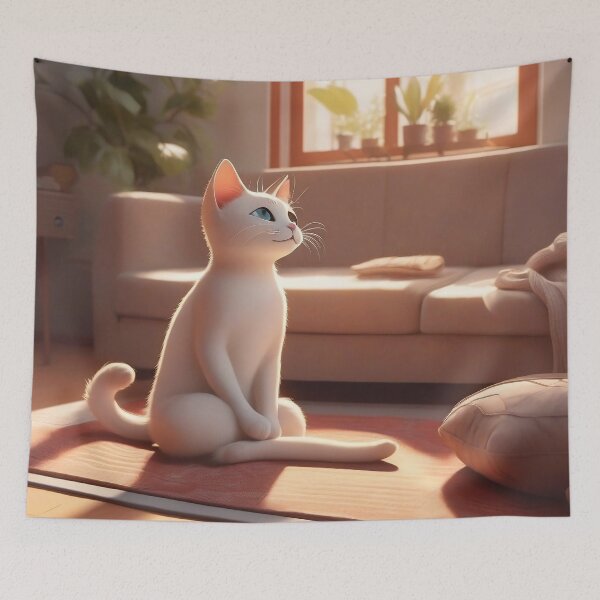 Item preview, Yoga Cat – Relaxed Feline Doing Meditation designed and sold by PetMoodStudio.