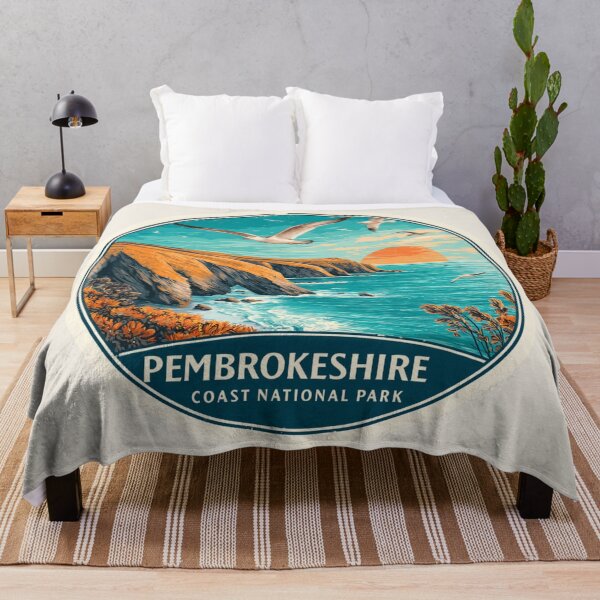 Item preview, Pembrokeshire Coast National Park Wales Vintage Travel Sticker Retro Cliffs & Sea designed and sold by Blurbean.