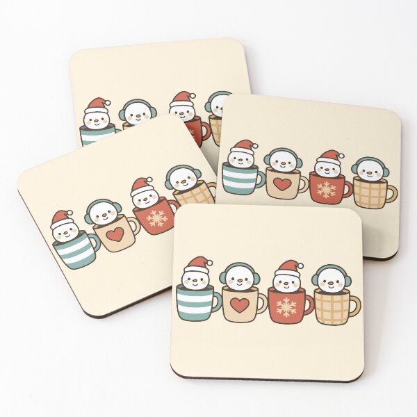 Item preview, Festive Marshmallow Mugs — Cute Holiday Drink Characters designed and sold by PrintSmithArt.
